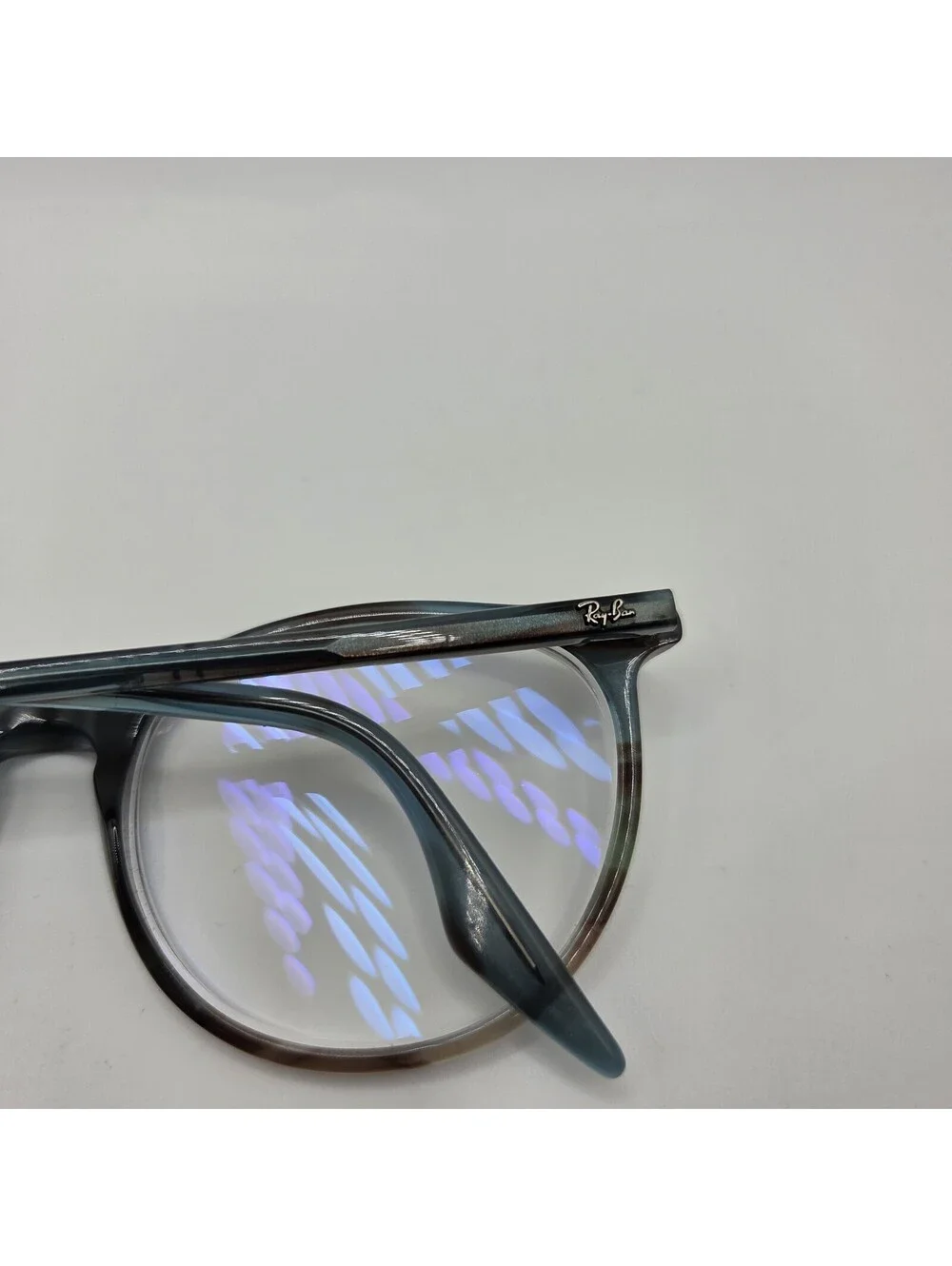 Ray-Ban RB 2204 Green Blue Striped 54/20/145 Gradient 1394GK Glasses Frames